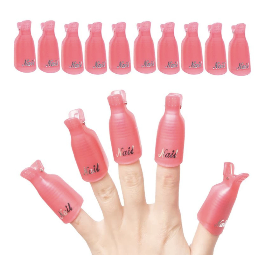 Kit 10 Dedeira Para Unhas Remoção De Gel Acrigel Fibra Clip em Oferta na Shopee