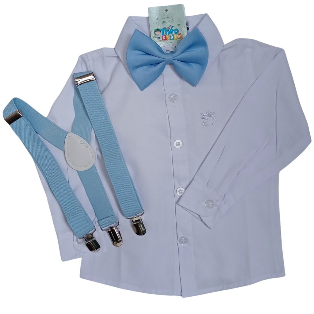 Camisa social manga longa  bebe, infantil  masculino Batizado, casamento, pajem,  formatura 0 ao 16 anos