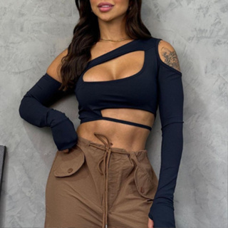 Cropped manga longa festa festival feminino suplex diferente gringa em Oferta na Shopee