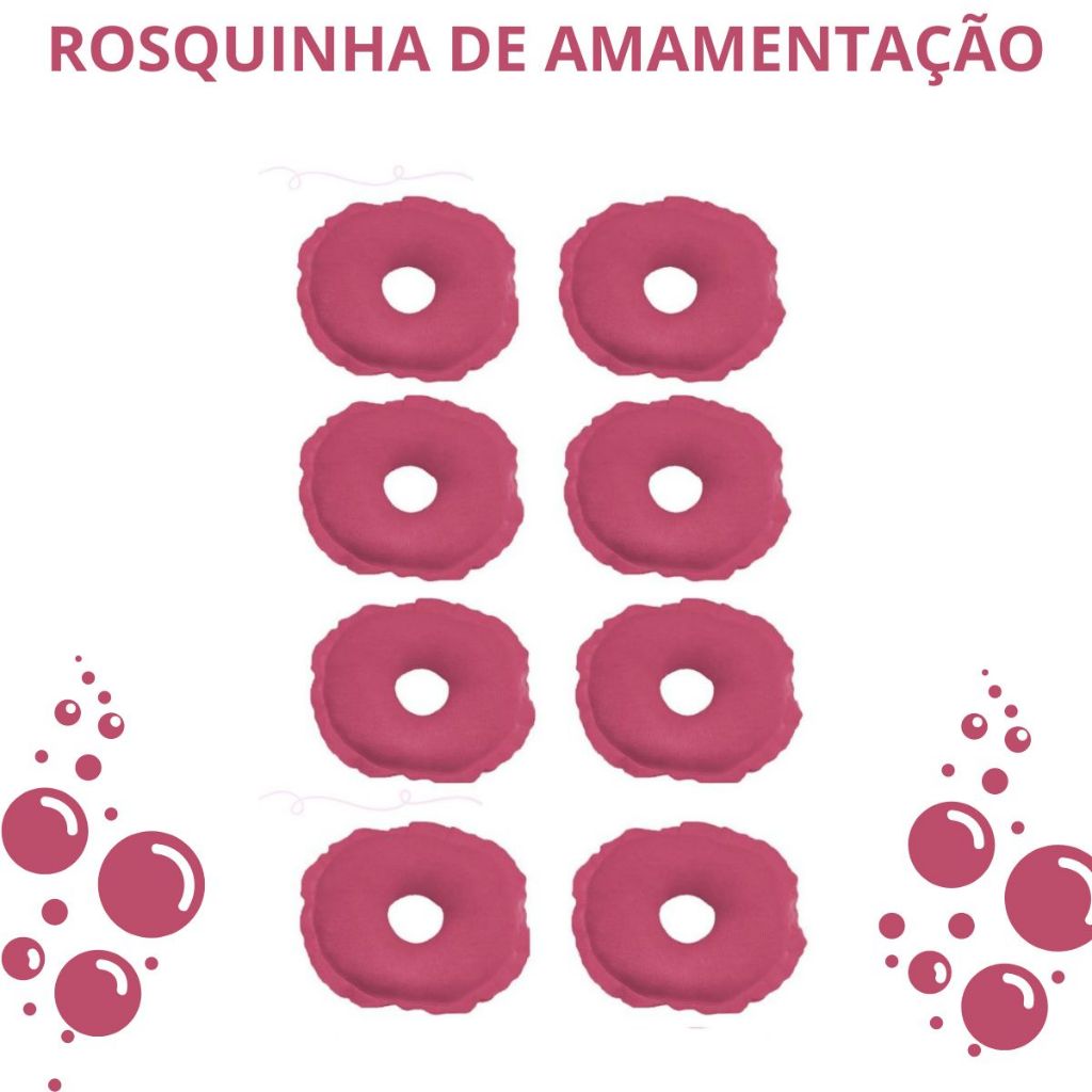 Kit 8 Rosquinhas De Amamentação Absorvente Protetor Lavável Macia Confortável Para Seios