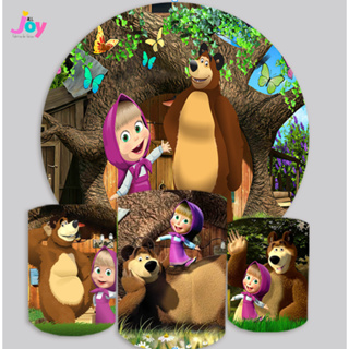 Kit Capas Painel + Cilindros Marsha e o Urso Festas Aniversário em Oferta na Shopee