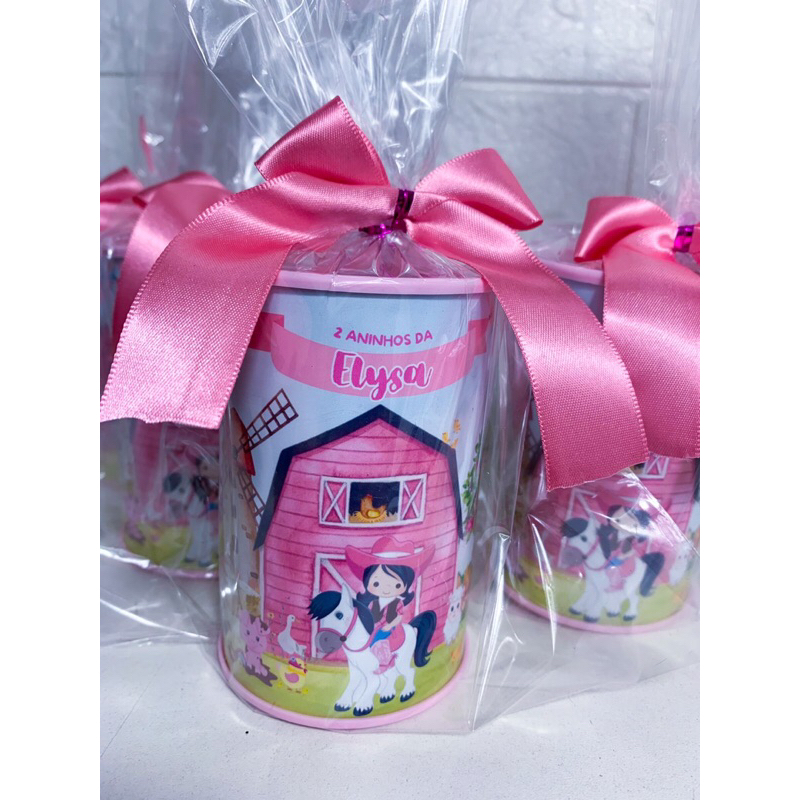Cofrinhos Personalizados Tema Fazendinha (Todos Embalados no saquinho) Fazemos com todos os temas e para todas ocasiões