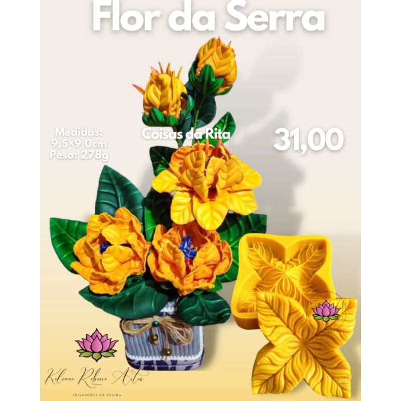 FRISADOR EM RESINA  FLOR DA SERRA