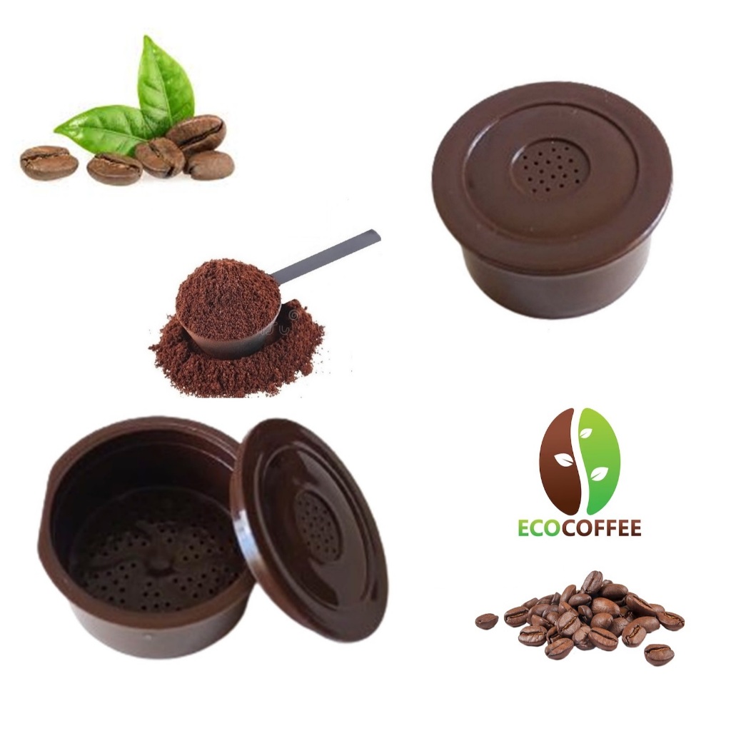 3 Cápsula Delta Q Reutilizável Recarregável Com Colher Medidora