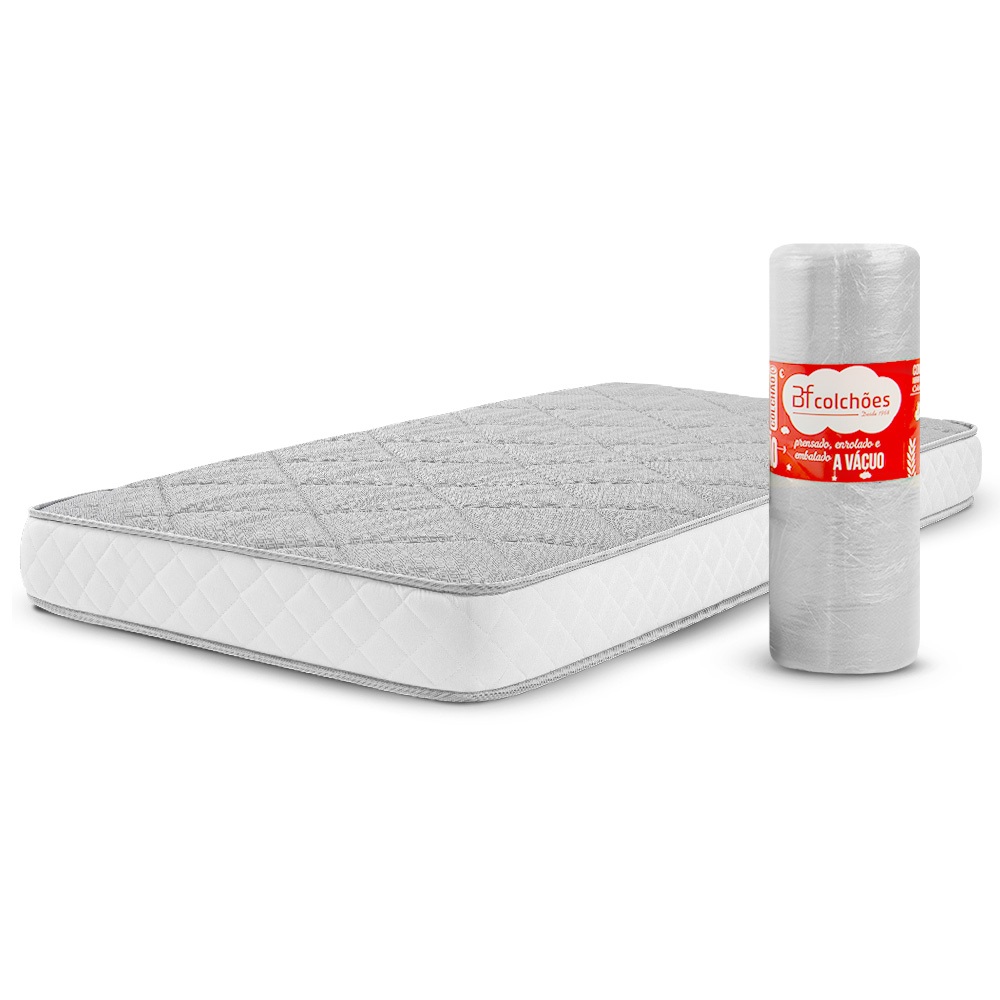 Colchão Solteiro Ortopédico de Espuma D33 a Vácuo 78x188cm BF Colchões - Home & Living