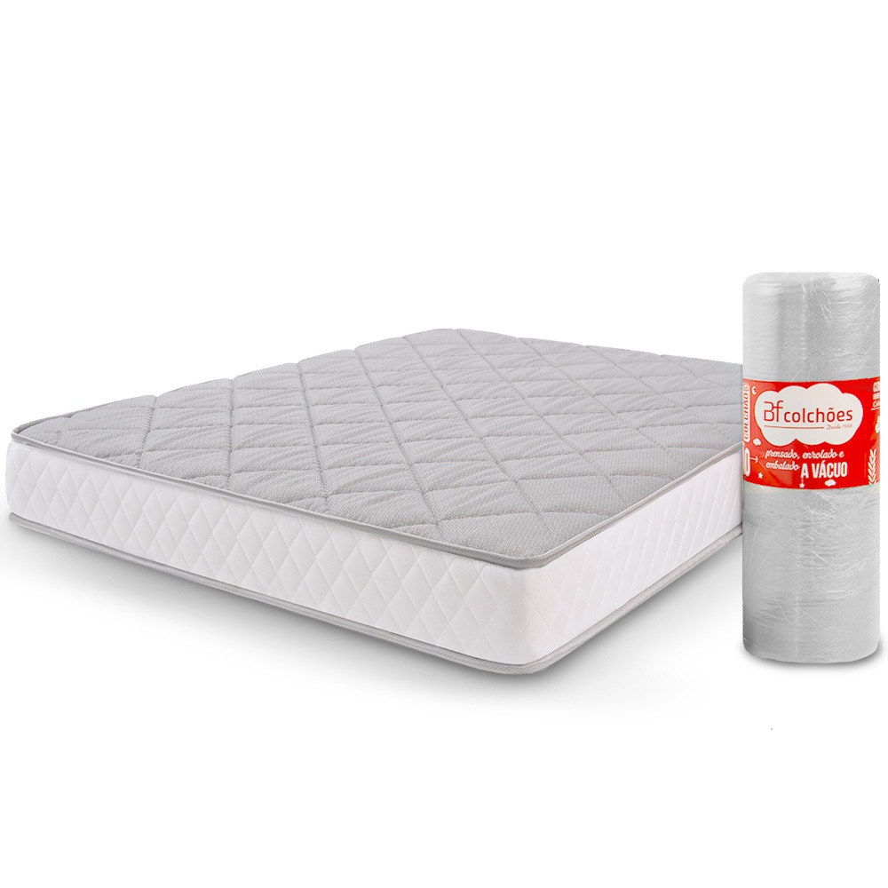 Colchão Queen Ortopédico de Espuma D28 a Vácuo 158x198cm BF Colchões - Home & Living