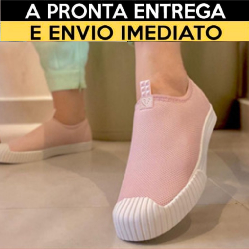 Tenis Slip Meia Feminino Macio Leve e Confortável em Oferta na Shopee