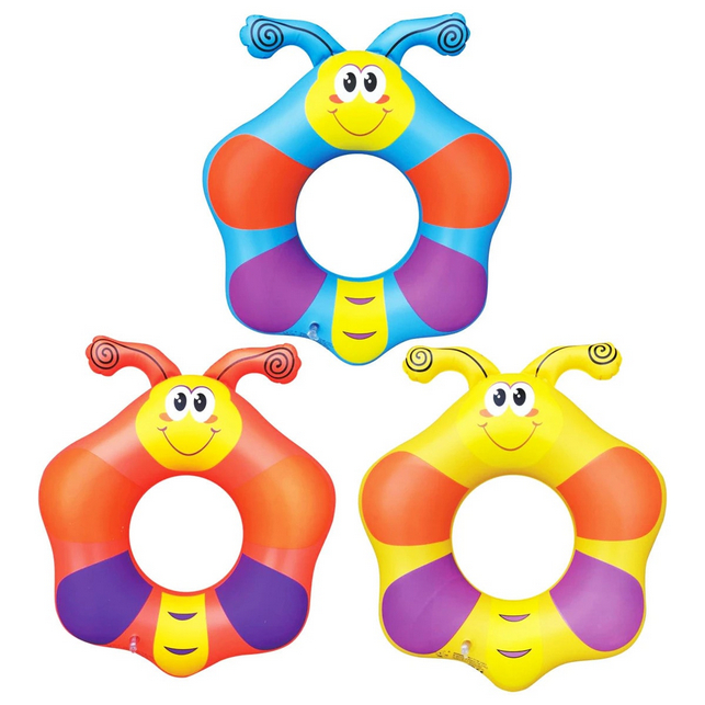 Kit 3 Boias Abelhas Cores para Crianças Festa Praia Piscina