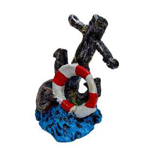 Ancora Boia com Barco Enfeite Aquário Resina em Oferta na Shopee