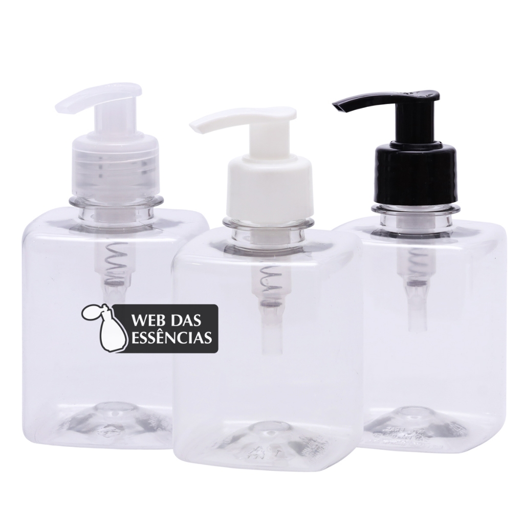KIT - 50 FRASCOS PET CUBO - 250 ML - COM VALVULAS PUMP -DIVERSAS CORES em Oferta na Shopee