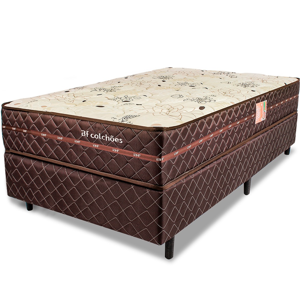 Cama Box com Colchão Solteiro Ortopédico D33 88x188cm Bf Colchões em Oferta na Shopee