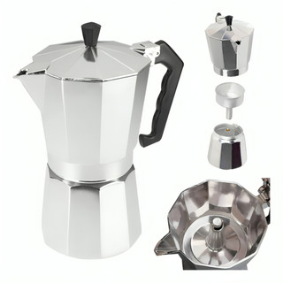Cafeteira Italiana Alumínio 3/ 6/ 9 Xícaras Aço Decorada Top