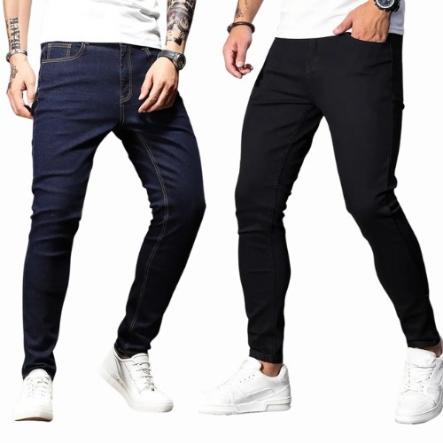 Kit calças jeans masculina skinny com elastano  corte moderno basico original NF em Oferta na Shopee