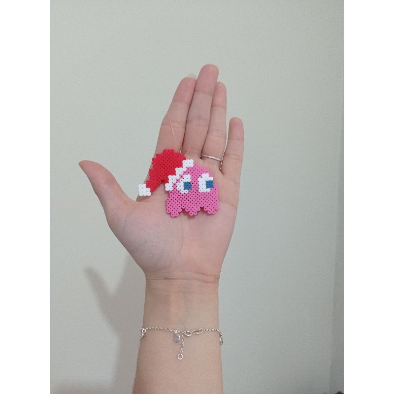 Fantasma Pac Man em pixel art - Enfeite de natal