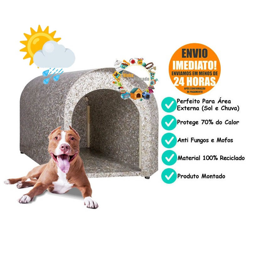 Casinha de Madeira Ecologica Reciclada N5 Para Cachorro Cães Casa Pet Numero 5