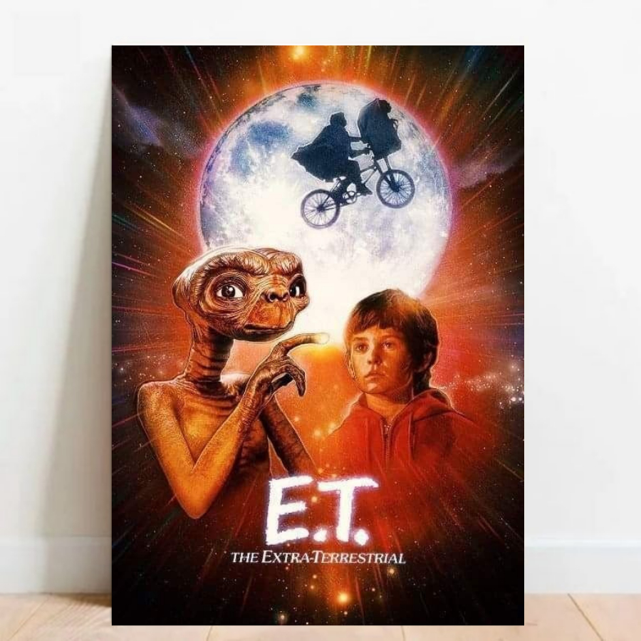 Quadro Placas Decorativas geek E.T. O Extraterrestre Poster de filmes Ficção científica sem moldura