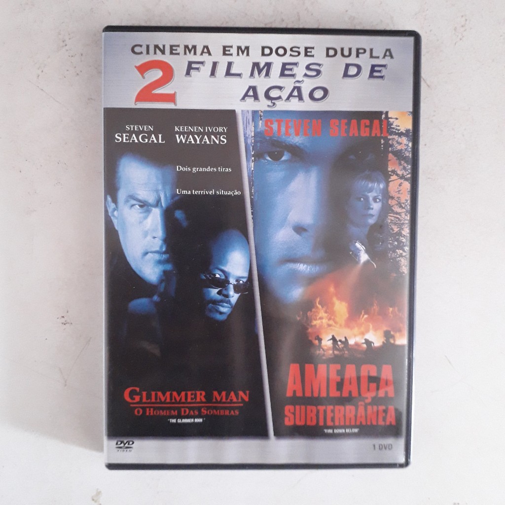 DVD Glimmer Man + Ameaça Subterrânea - Steven Seagal - Cinema Em Dose Dupla