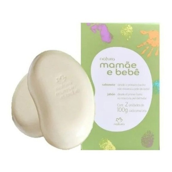 Sabonete Em Barra Vegetal Natura Mamãe E Bebê - 2un De 100g Cada