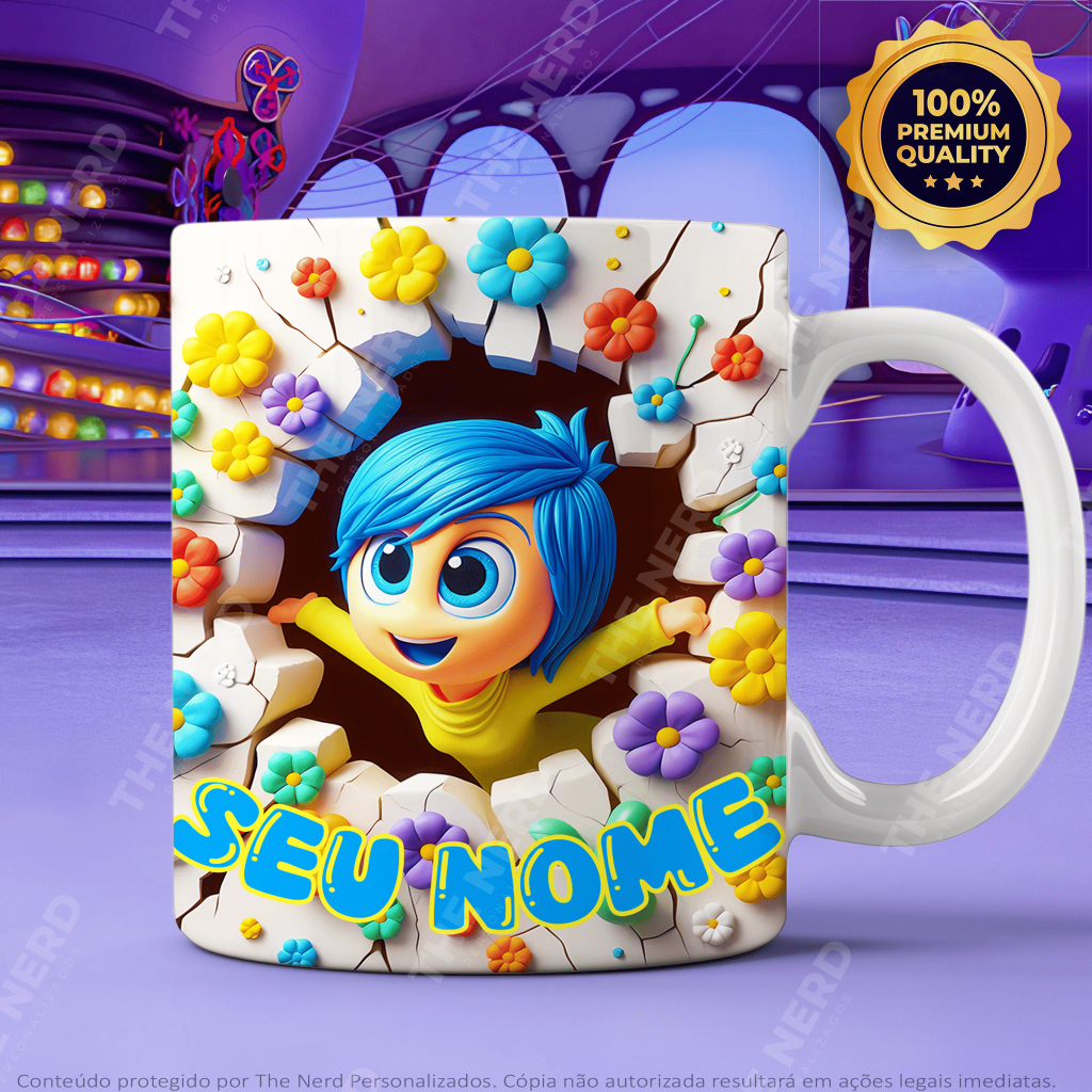 Caneca Divertidamente Personalizada Efeito 3D Copo Xícara