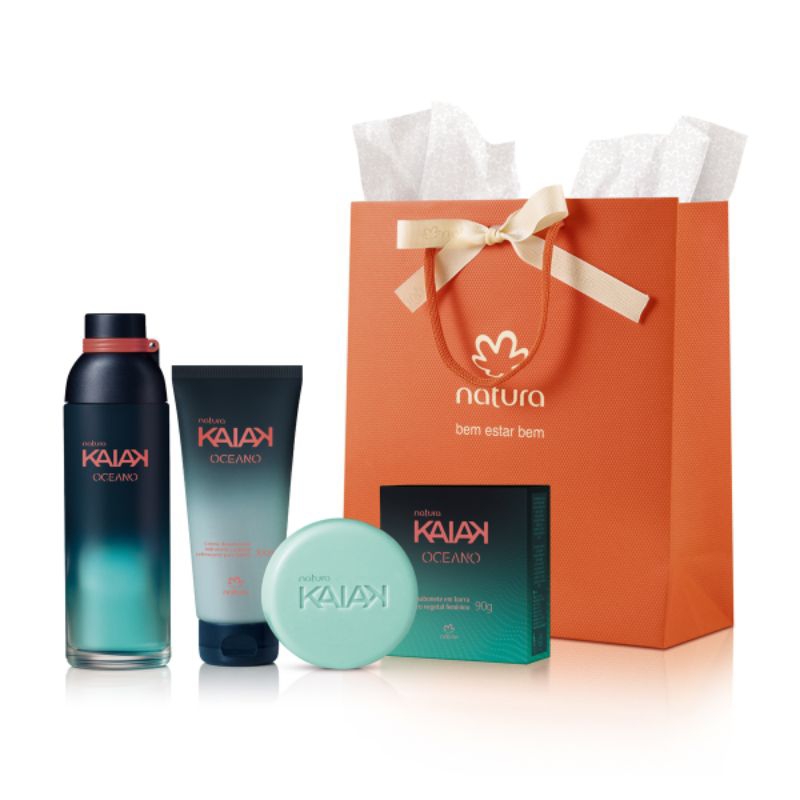 Presente Natura Kaiak Oceano Feminino (Colônia + Sabonete + hidratante)