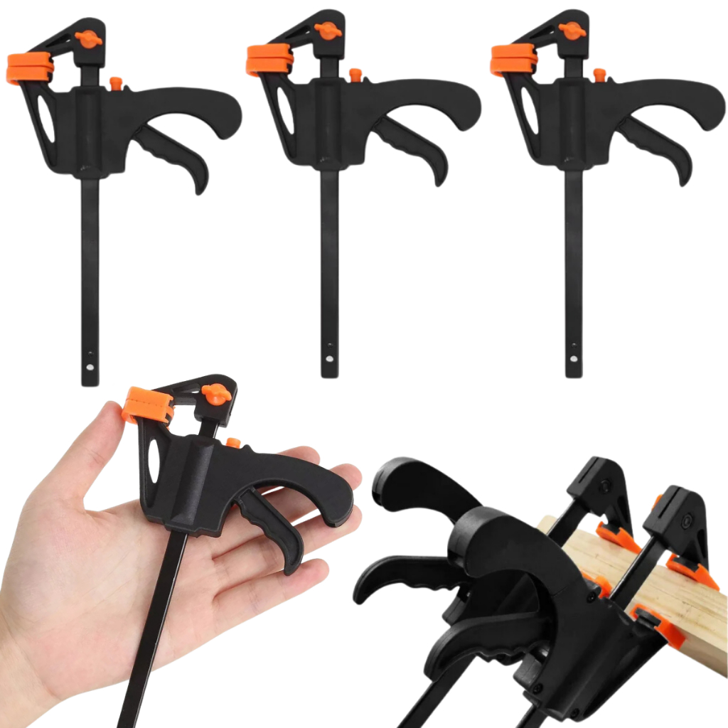 Kit Grampo Sargento Aperto Rápido Universal 25cm Abertura Máxima 16cm
