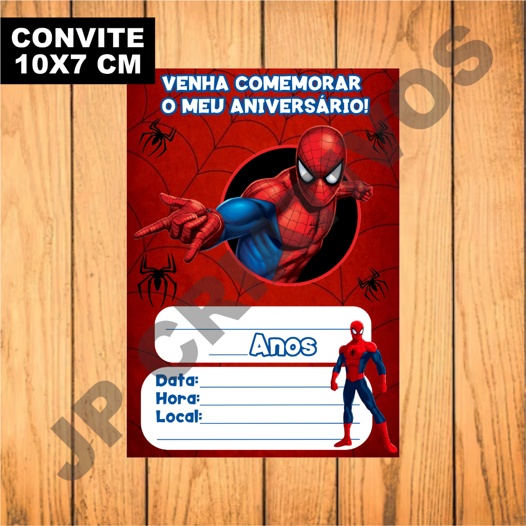 Convite Aniversário Homem Aranha: Onde Comprar | BuscaProdutos