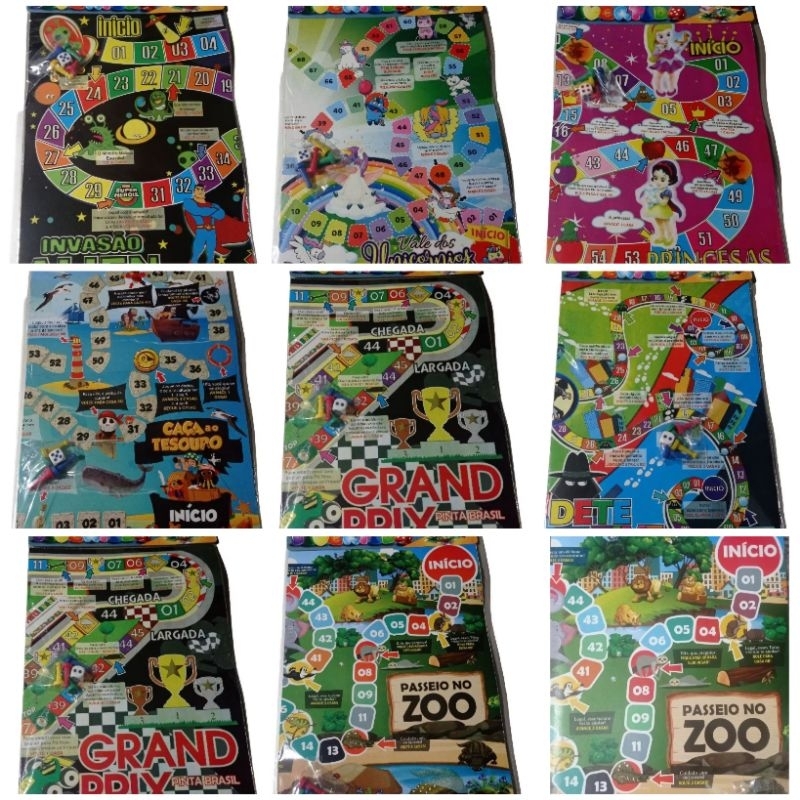 KIT 2 UNIDADE TABULEIRO TEMAS  DIFERENTES E ALEATORIOS  JOGO DIVERTIDO DIDATICO em Oferta na Shopee