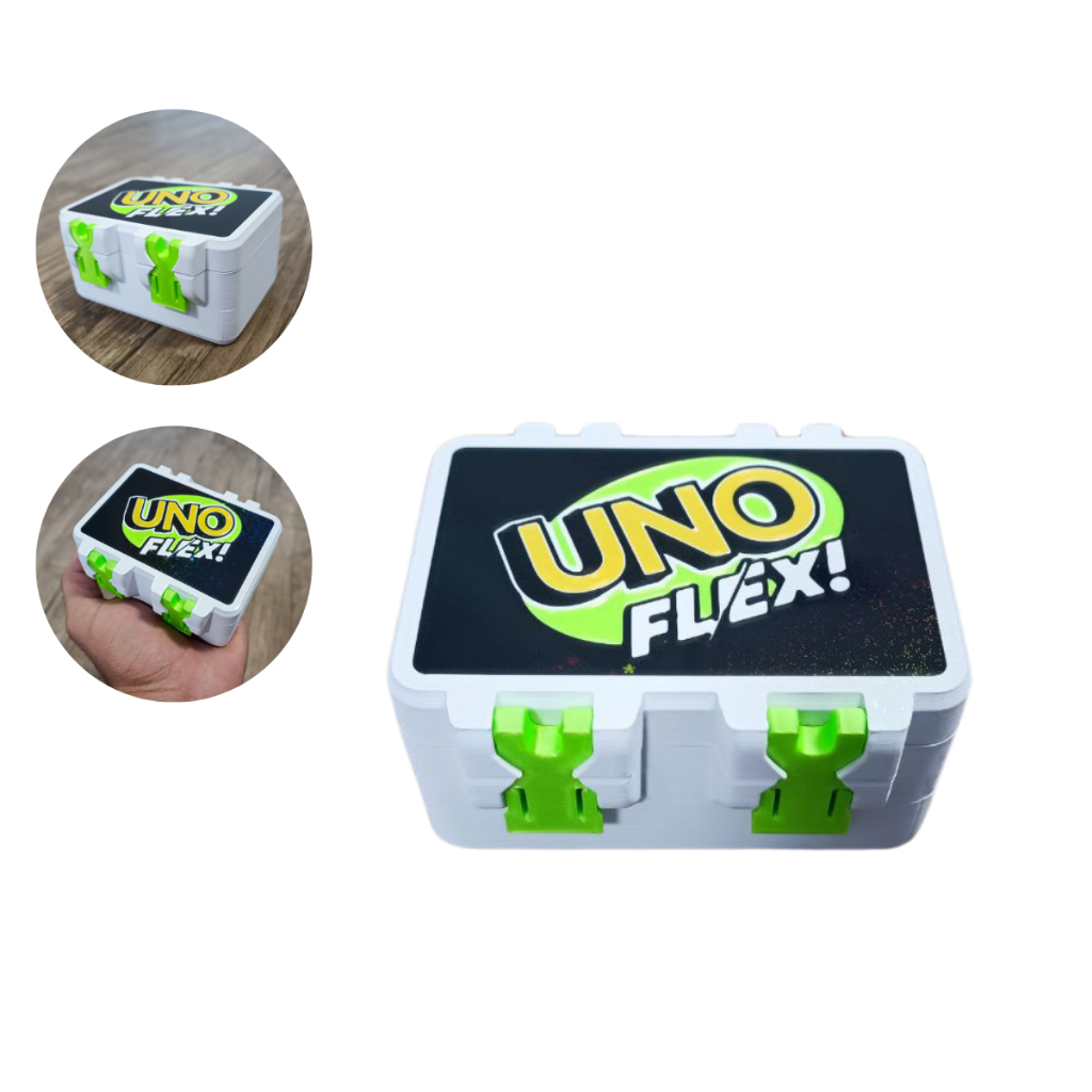 Caixa Jogo De Cartas Uno Flex Protetor Organizador
