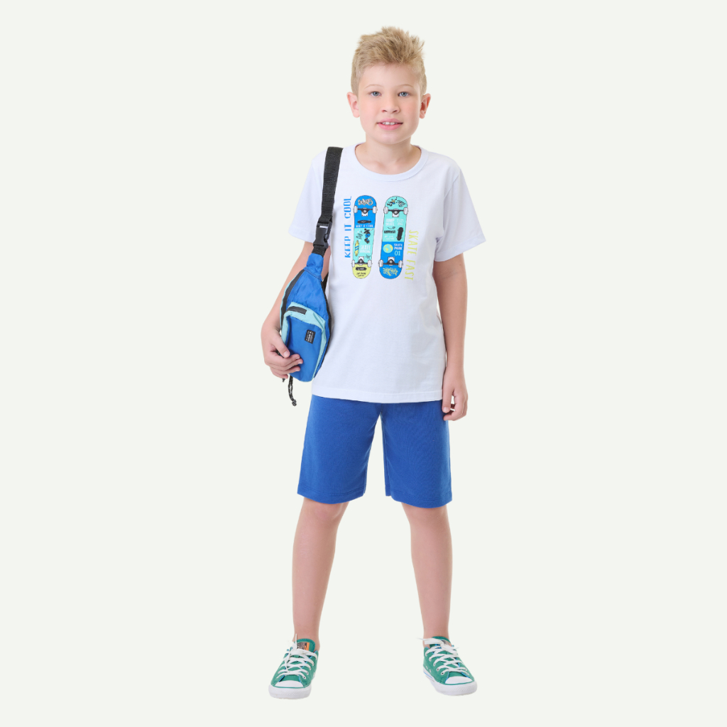 Conjunto Infantil Masculino Silk Keep It Skate Tam 2 ao 14 anos