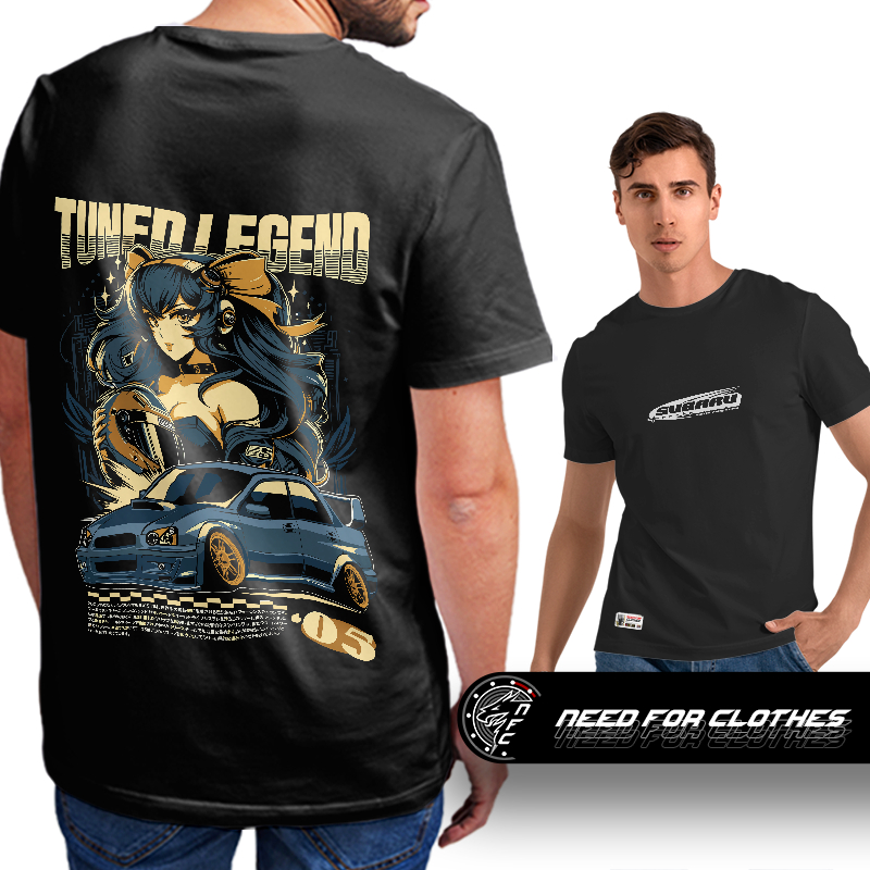 Camiseta Subaru WRX STI '05 Tuned Legend, JDM, Drift, Cultura Automotiva, Algodão