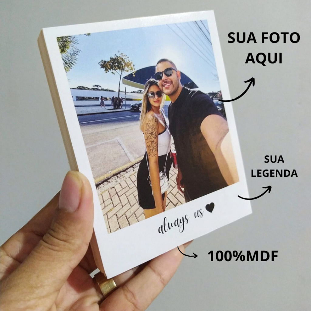 Quadro de Mesa 9x12CM 100% MDF - Personalizado Com Sua Foto - enviar foto após a compra no chat