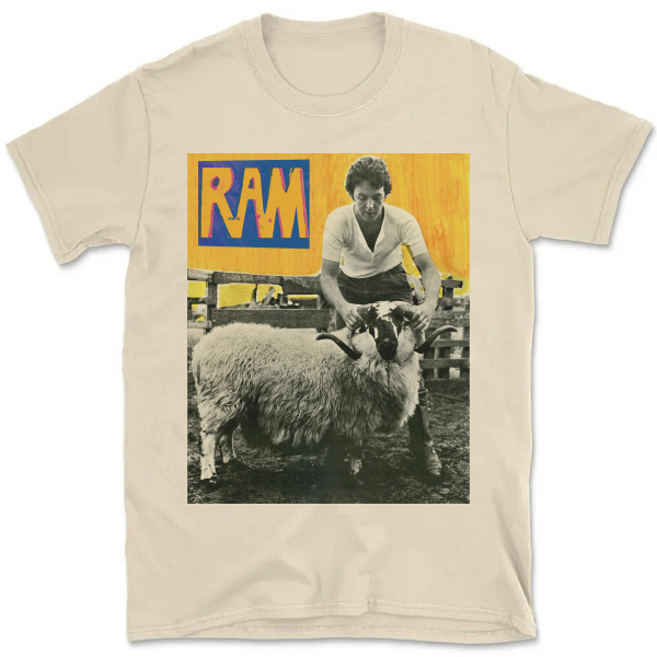 Camiseta Vintage Unissex Paul McCartney The Beatles Álbum Ram A163 em Oferta na Shopee