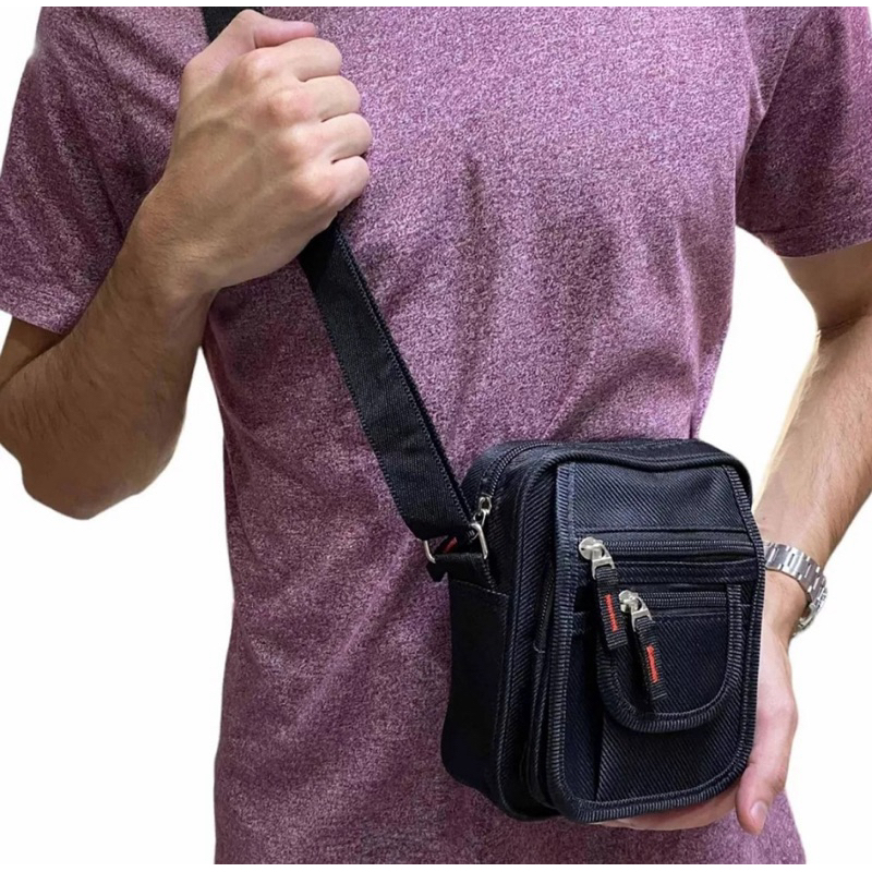 Bolsa transversal masculino femenino confortável resistente transversal em Oferta na Shopee