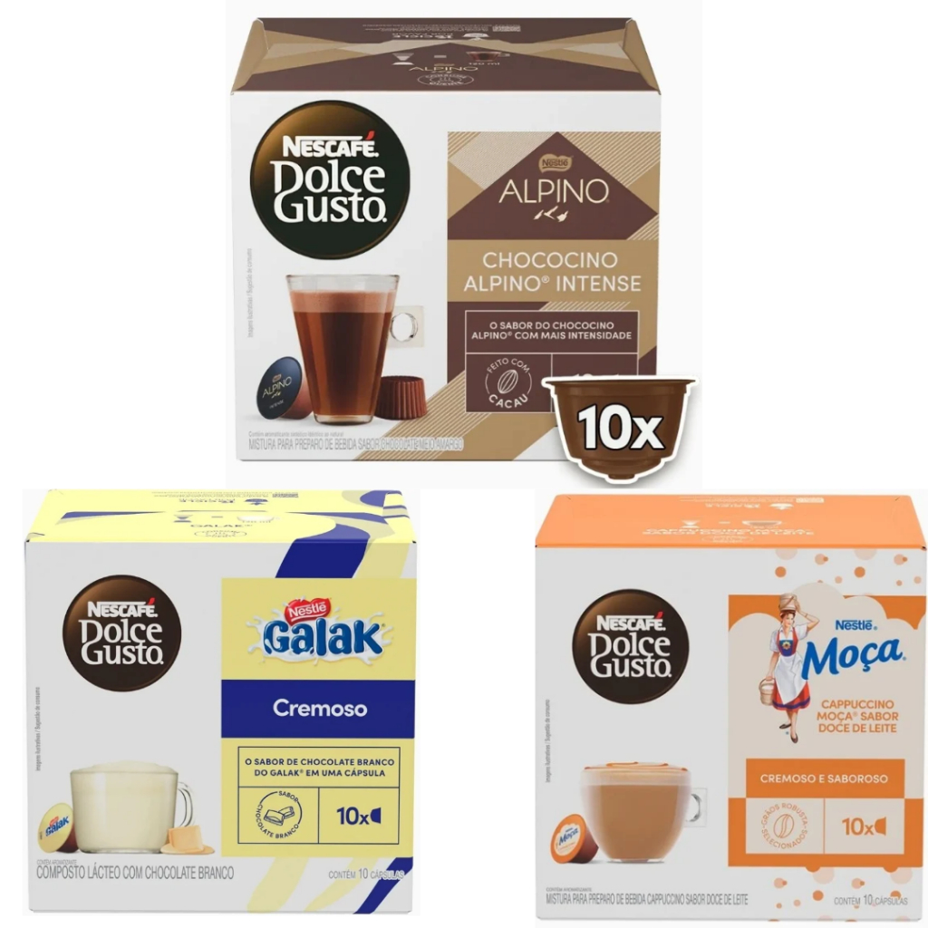 Dolce Gusto ALPINO INTENSO GALAK MOÇA 30 Cápsulas de café Nescafé® Dolce Gusto® em Oferta na Shopee