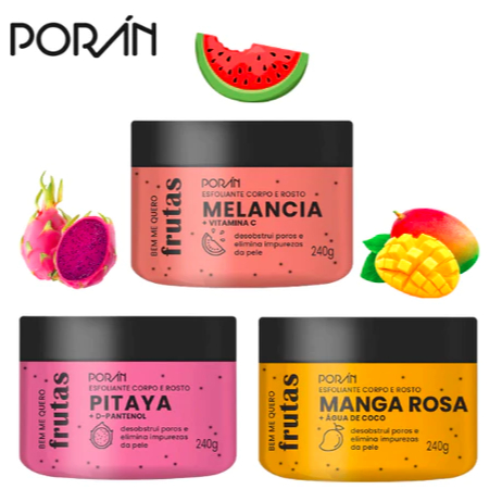 Kit 2 Esfoliante Corpo e Rosto Porán