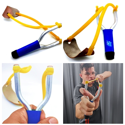 Kit 2 Estilingue Cabo De Alumínio Reforçado Borracha Tradicional resistente - Pesca, caça, brincadeira raiz em Oferta na Shopee