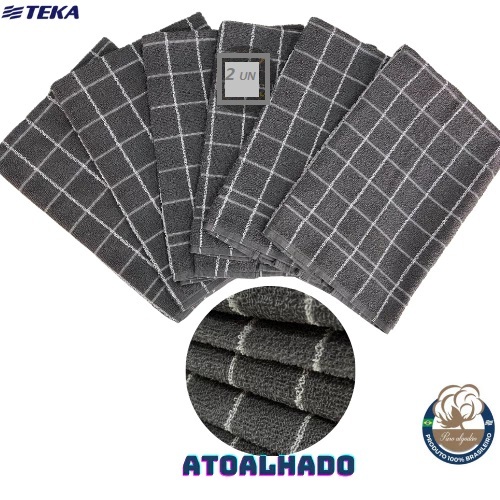 PACK KIT 2 PANO CHEF TEKA COR CINZA