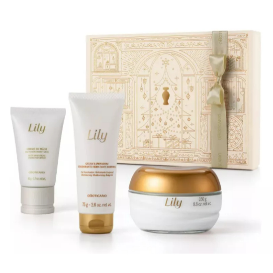 Kit Presente Natal Lily Acetinados (3 itens)