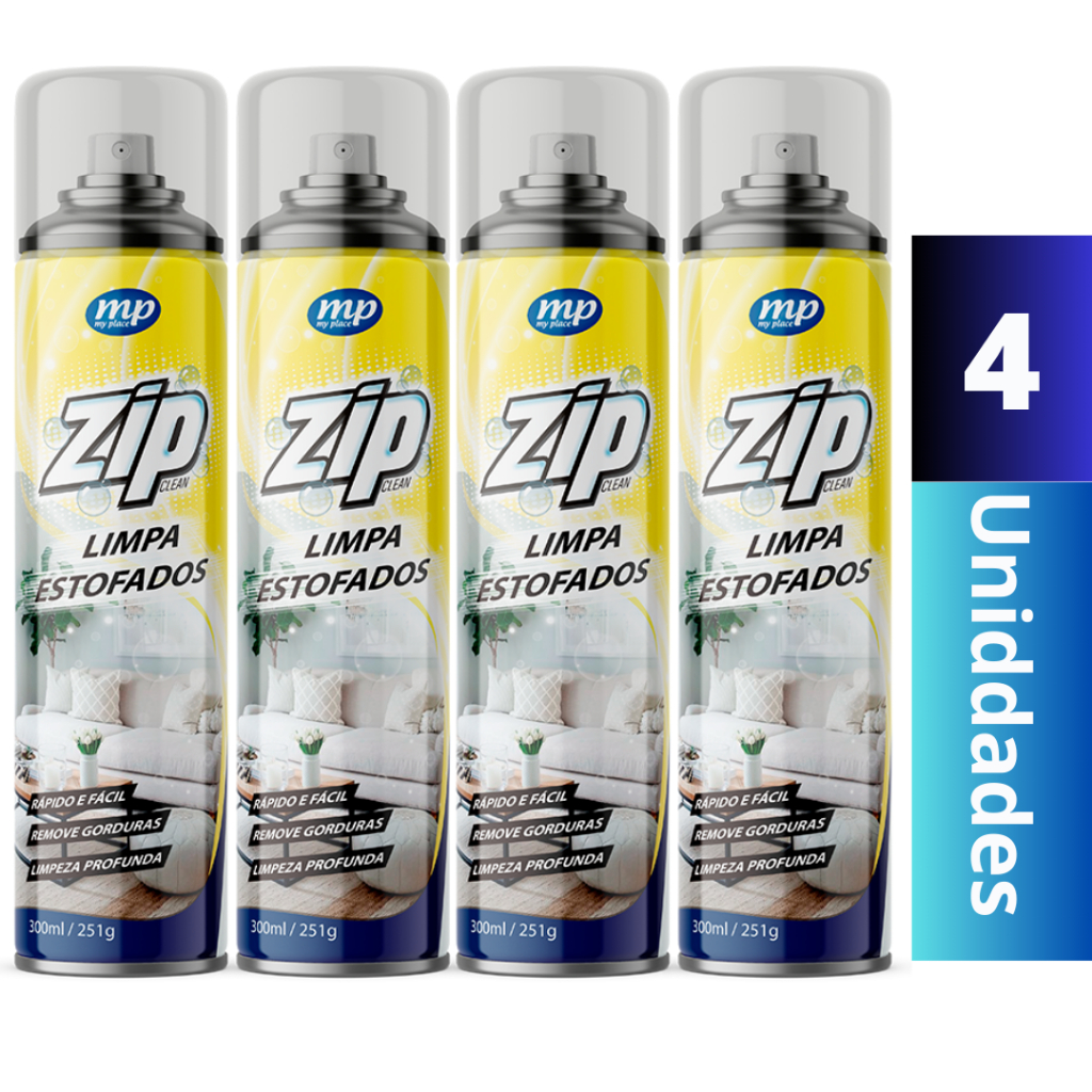 4x Espuma Mágica Spray Limpa estofado à Seco Zip 300ml em Oferta na Shopee