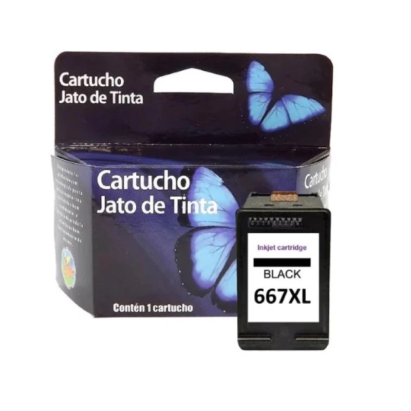 Cartucho compativel com/ 667 xl Preto  Tinta 1275 2375 2376 2776 6475 6476 Compatível em Oferta na Shopee