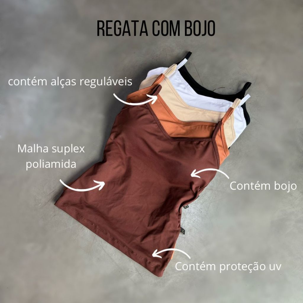Promoção Regata Alcinha Bojo Lisa Feminina Suplex Básica Regatinha em Oferta na Shopee