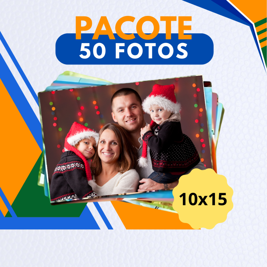 Pacote 50 fotos 10x15 revelação de fotos Premium em Oferta na Shopee