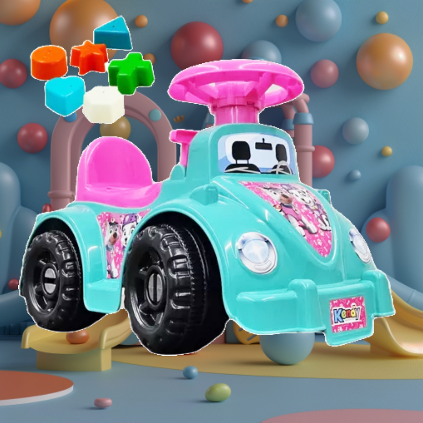 Totokinha Andador Tiffany Menina 1 a 3 anos - Grande Buzina - Vira Volante, c/ pcs Geométricas em Oferta na Shopee