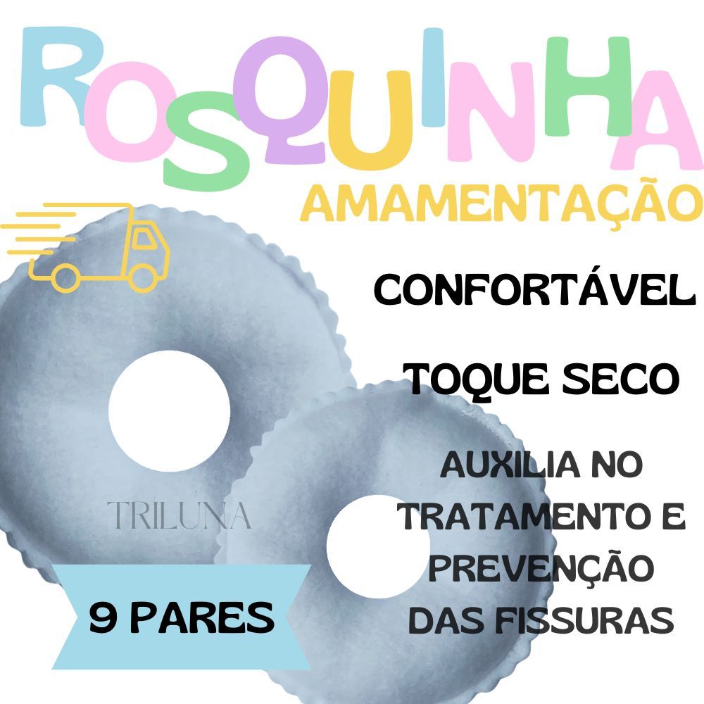 9 PARES - Rosquinhas de Amamentação - Protetor de Seios - Super Macias - Ecológicas - Reutilizáveis