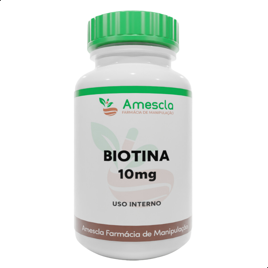 Biotina (Vitamina B7) 10mg Com 60 ou 120 Cápsulas em Oferta na Shopee