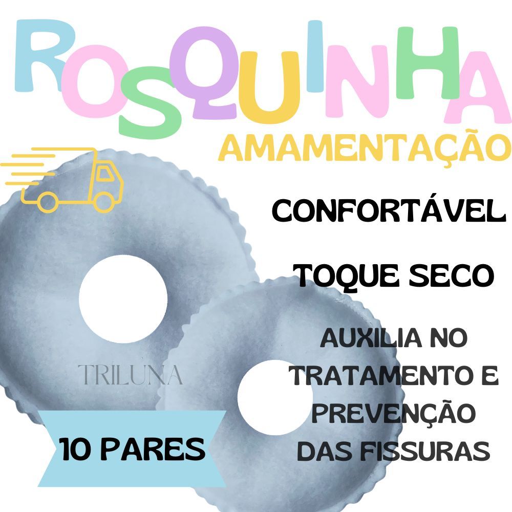 10 PARES - Rosquinhas de Amamentação - Protetor de Seios - Super Macias - Ecológicas - Reutilizáveis