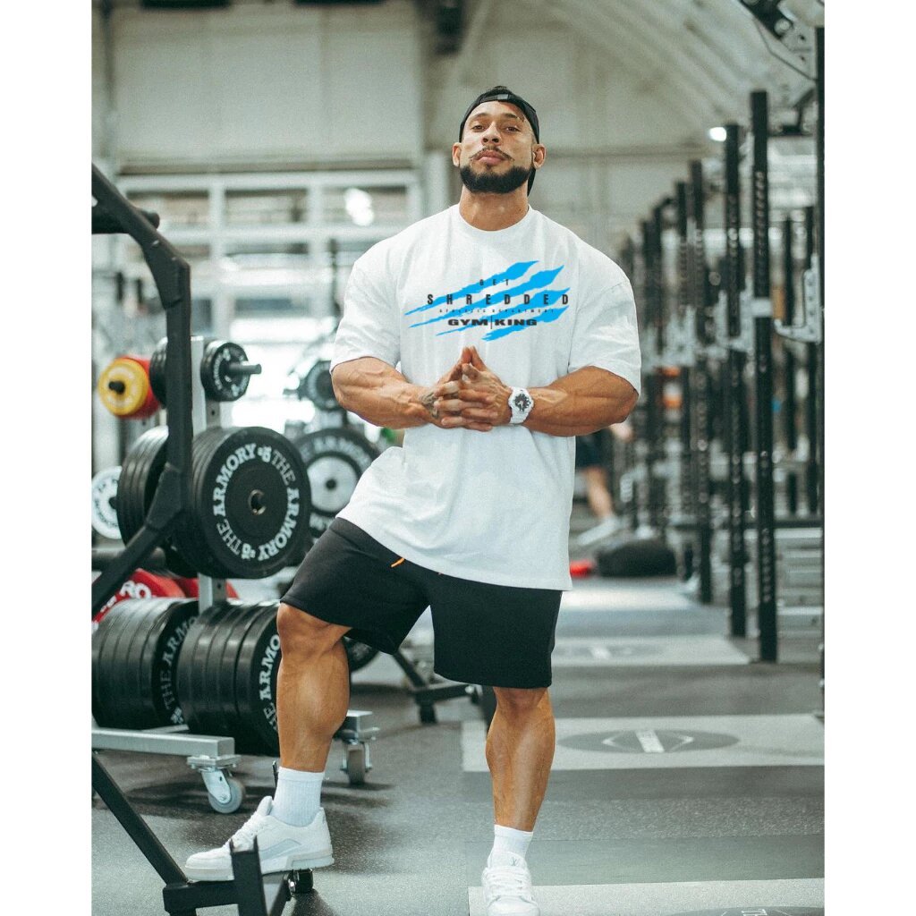 Camiseta Oversized Algodão Confortavel Treino Dino Estilosa Academia