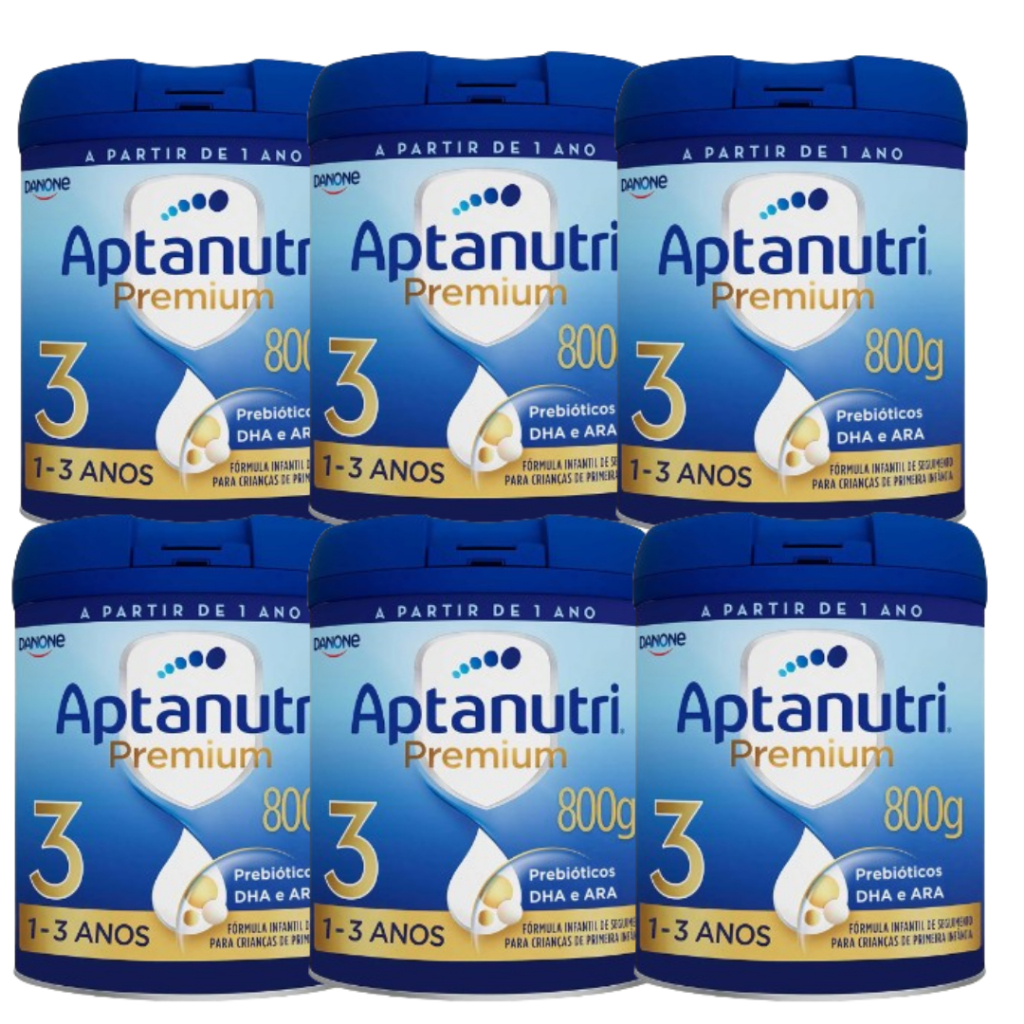 KIT C/6 Latas Aptanutri Premium N°3 800gr 1-3 Anos
