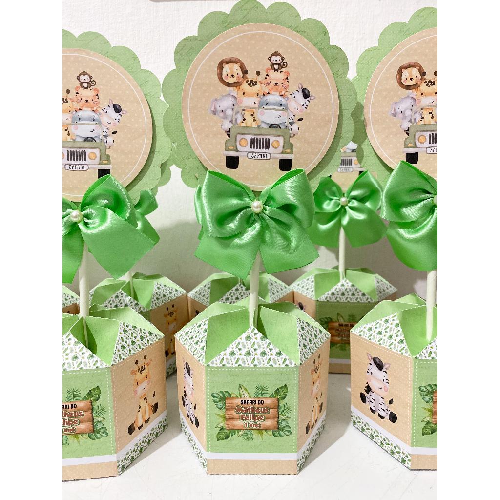 ENVIO RÁPIDO Centro de mesa Safari | Cachepô | Arranjo de mesa | Lembrancinhas | Festa infantil