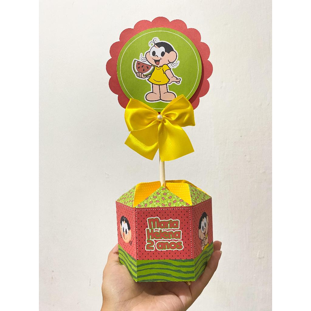 ENVIO RÁPIDO Centro de mesa Magali | Cachepô | Arranjo de mesa | Lembrancinhas | Festa infantil